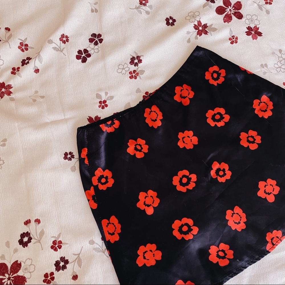 princess polly floral mini skirt